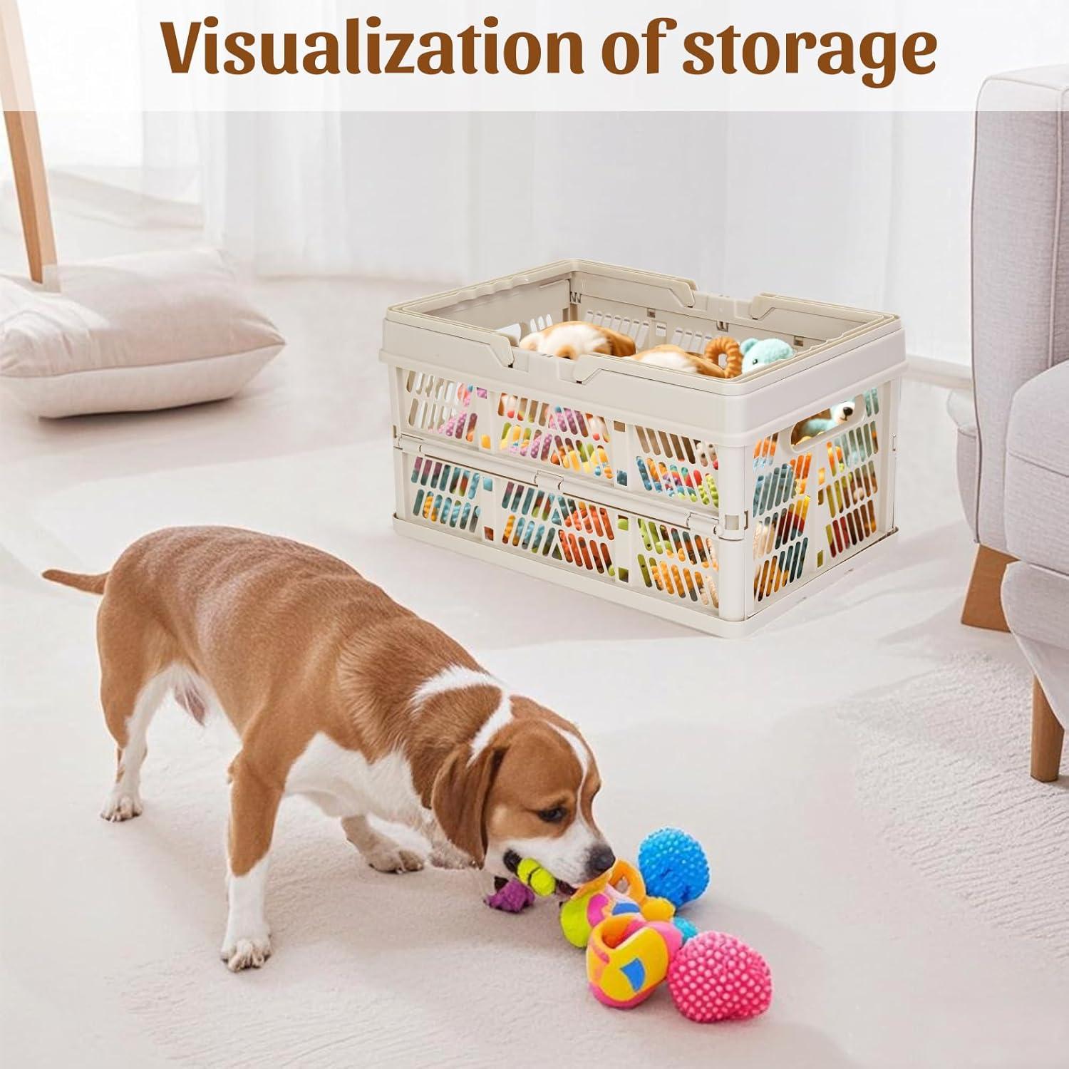 Yummy Sam Bin de Almacenamiento Plegable 18L con Tapa de Madera