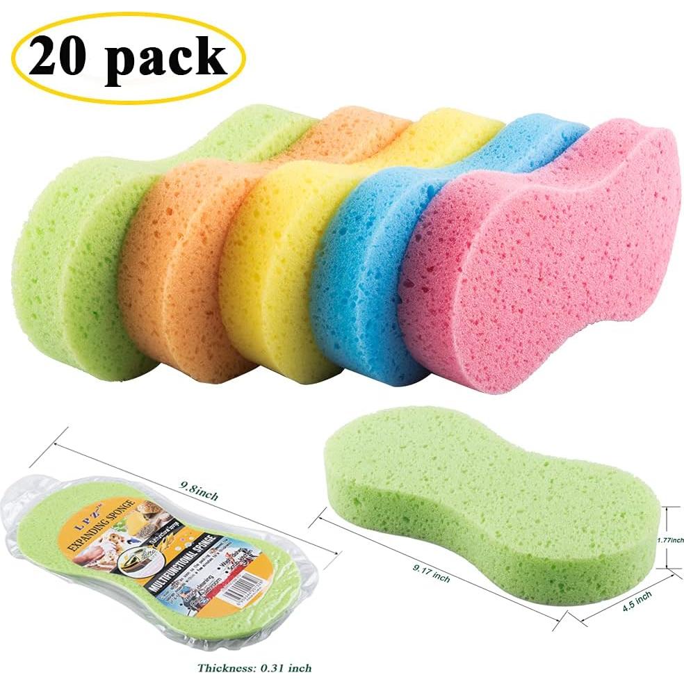 Paquete de 20 Esponjas de Lavado Huvai Multicolor Reutilizables