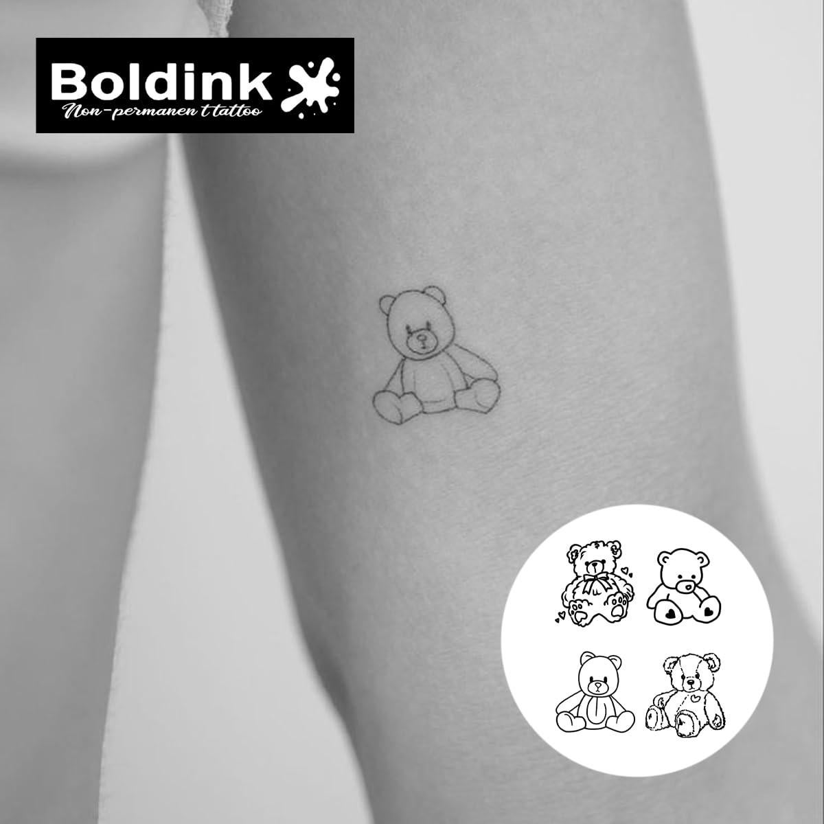 Tatuajes Semipermanentes Boldink Muñeco de Oso 7-14 Días