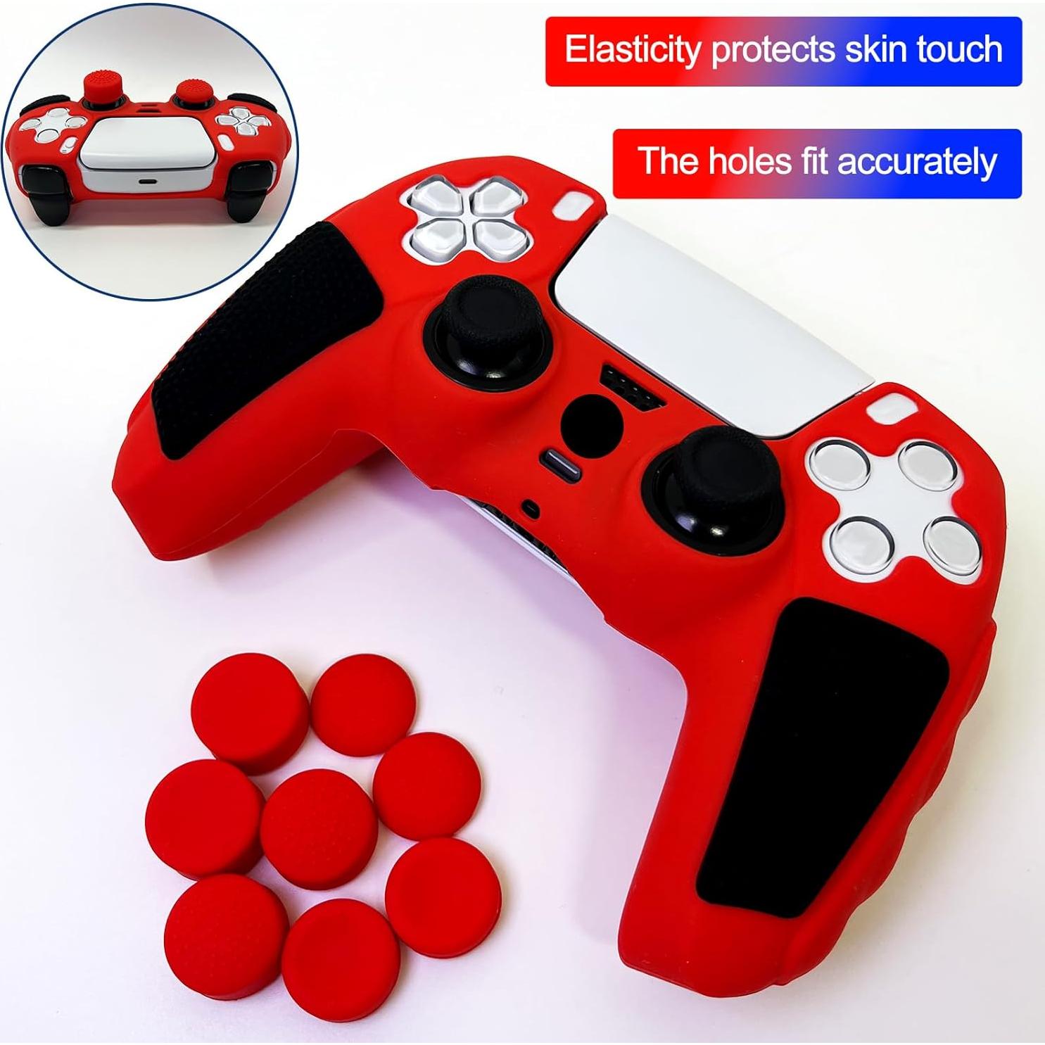 Funda Antideslizante Roja HLRAO para Controlador PS5