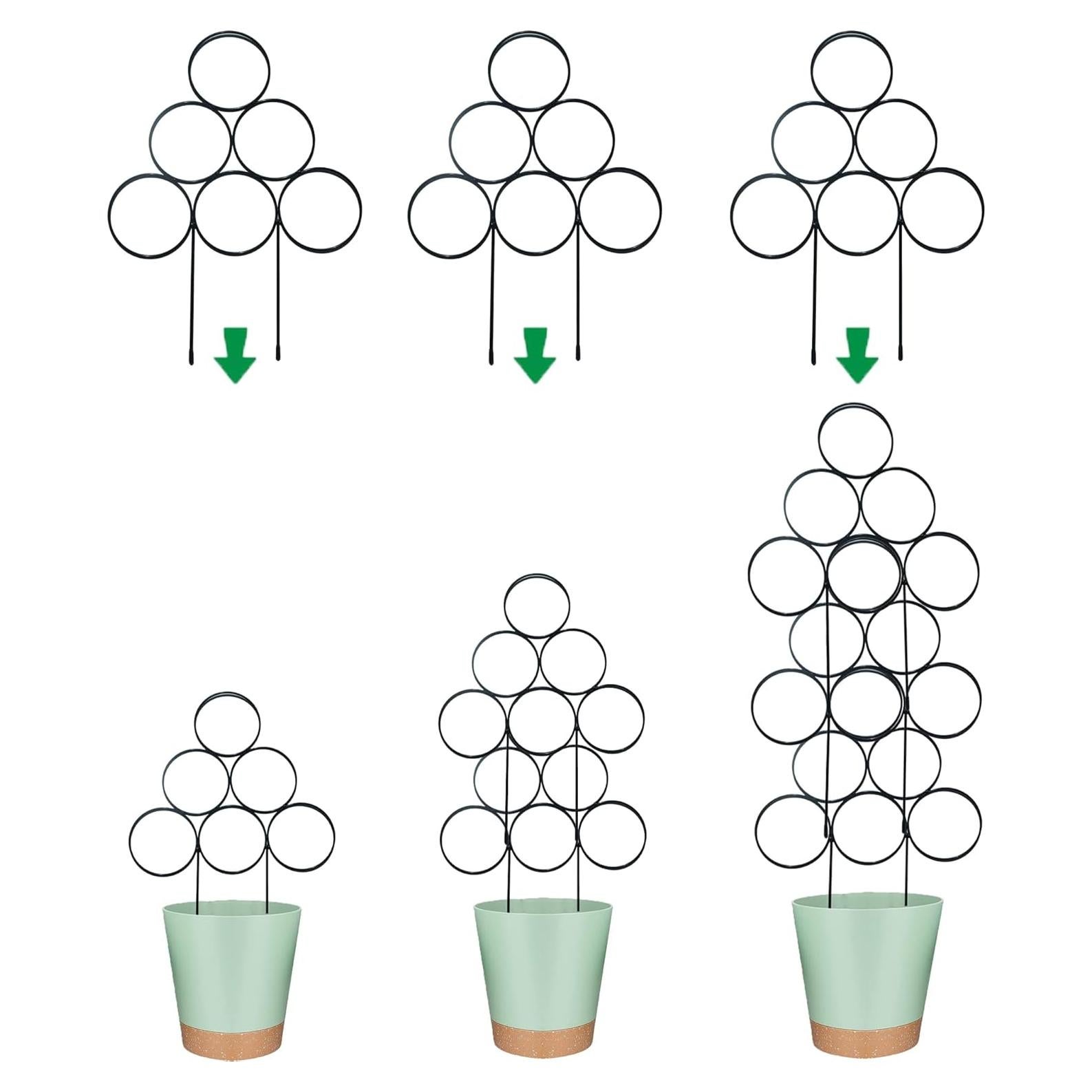 Trellis para Plantas LONCHDAN 40 cm Soporte Jardín 3 Piezas