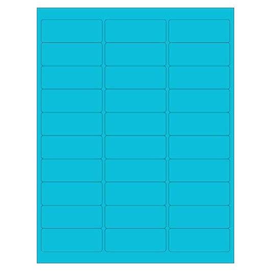 Etiquetas Fluorescentes Azul 2.54x6.67cm Next Day - 750 Pzas