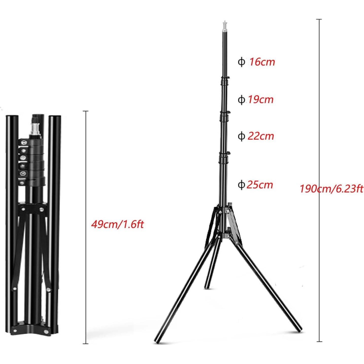 Fondo Chromakey Plegable 2-en-1 Negro Blanco YUOCU 1x1.5m