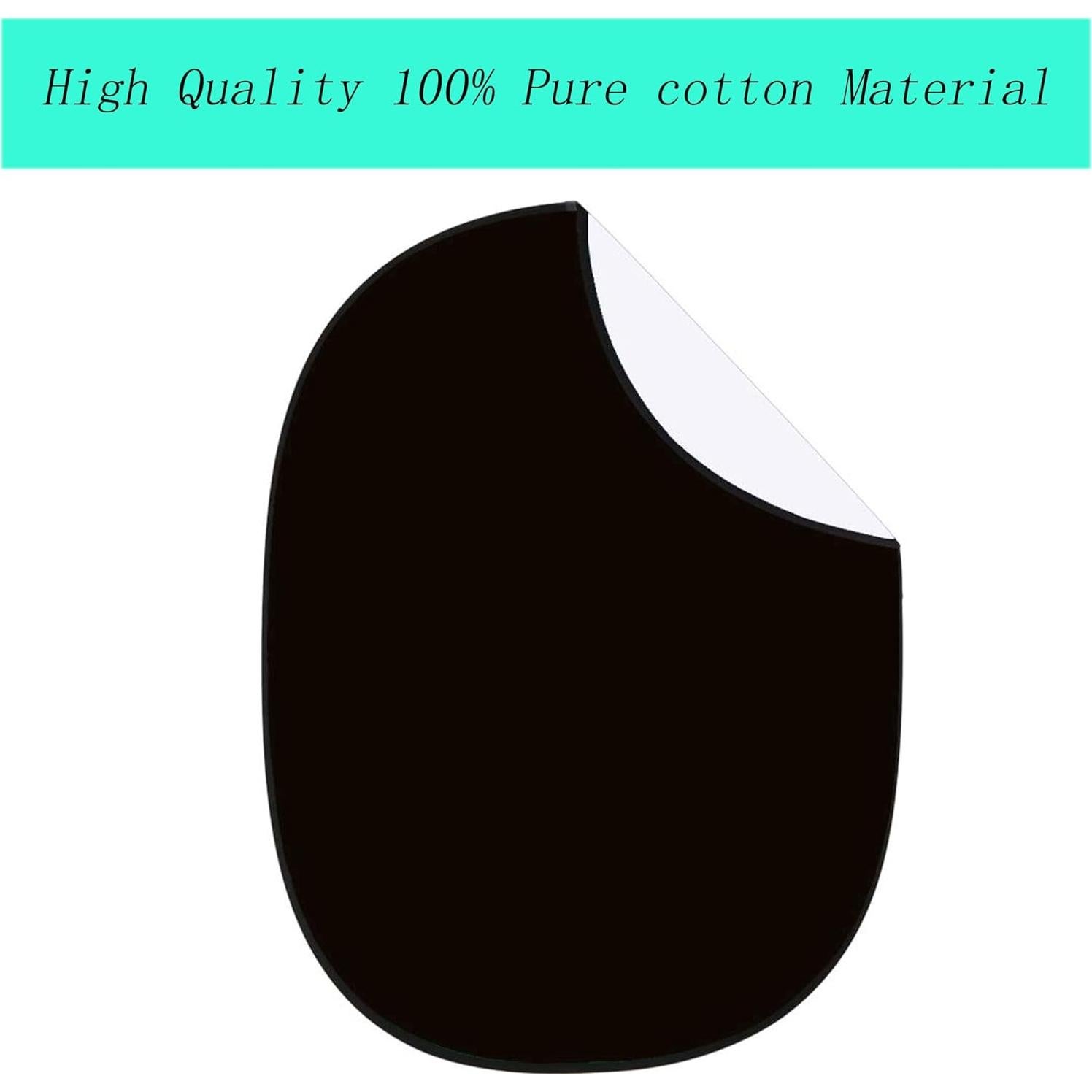 Fondo Chromakey Plegable 2-en-1 Negro Blanco YUOCU 1x1.5m