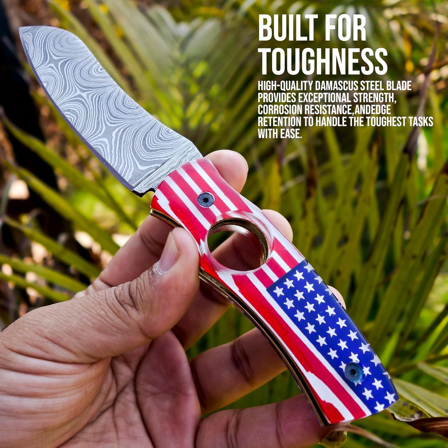 Cortador de Puros AR Knife de Acero Damasco Hecho a Mano