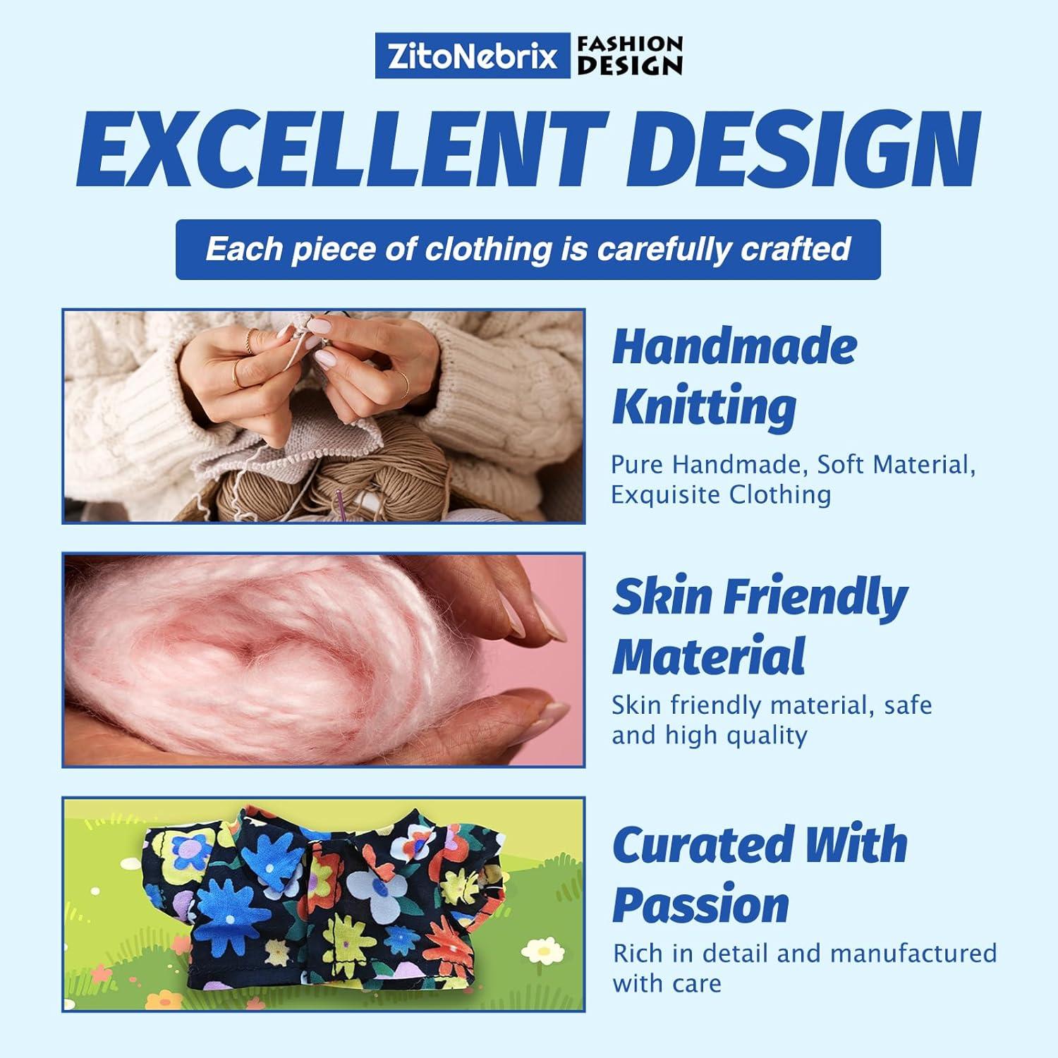 Conjunto de Ropa para Muñecas 4 Piezas - Traje Negro Casual