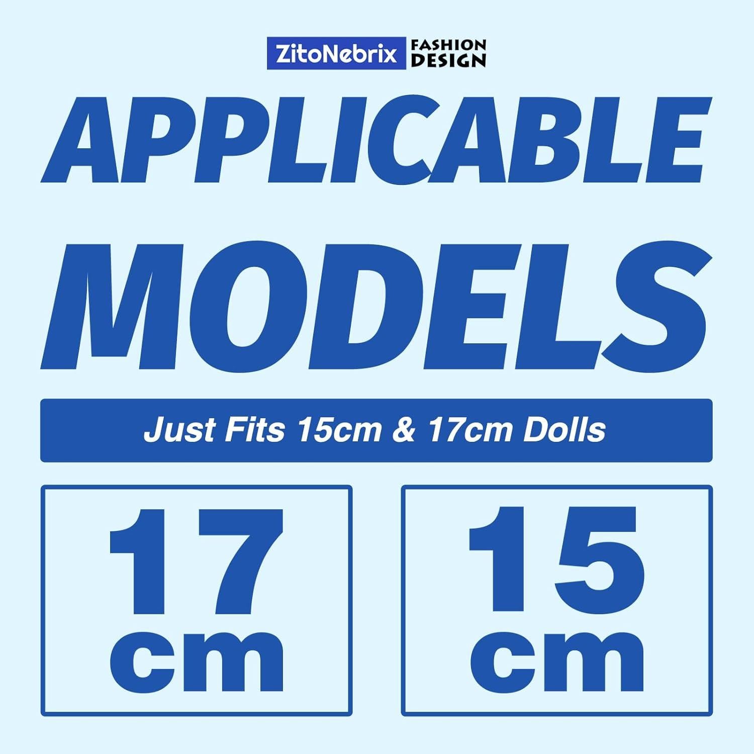 Conjunto de Ropa para Muñecas 4 Piezas - Traje Negro Casual