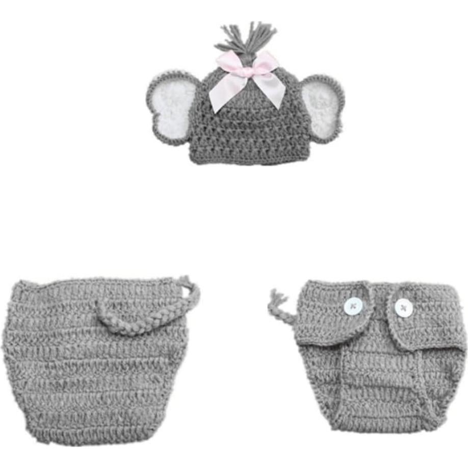 Atuendo de Fotografía para Bebés Recién Nacidos Gris