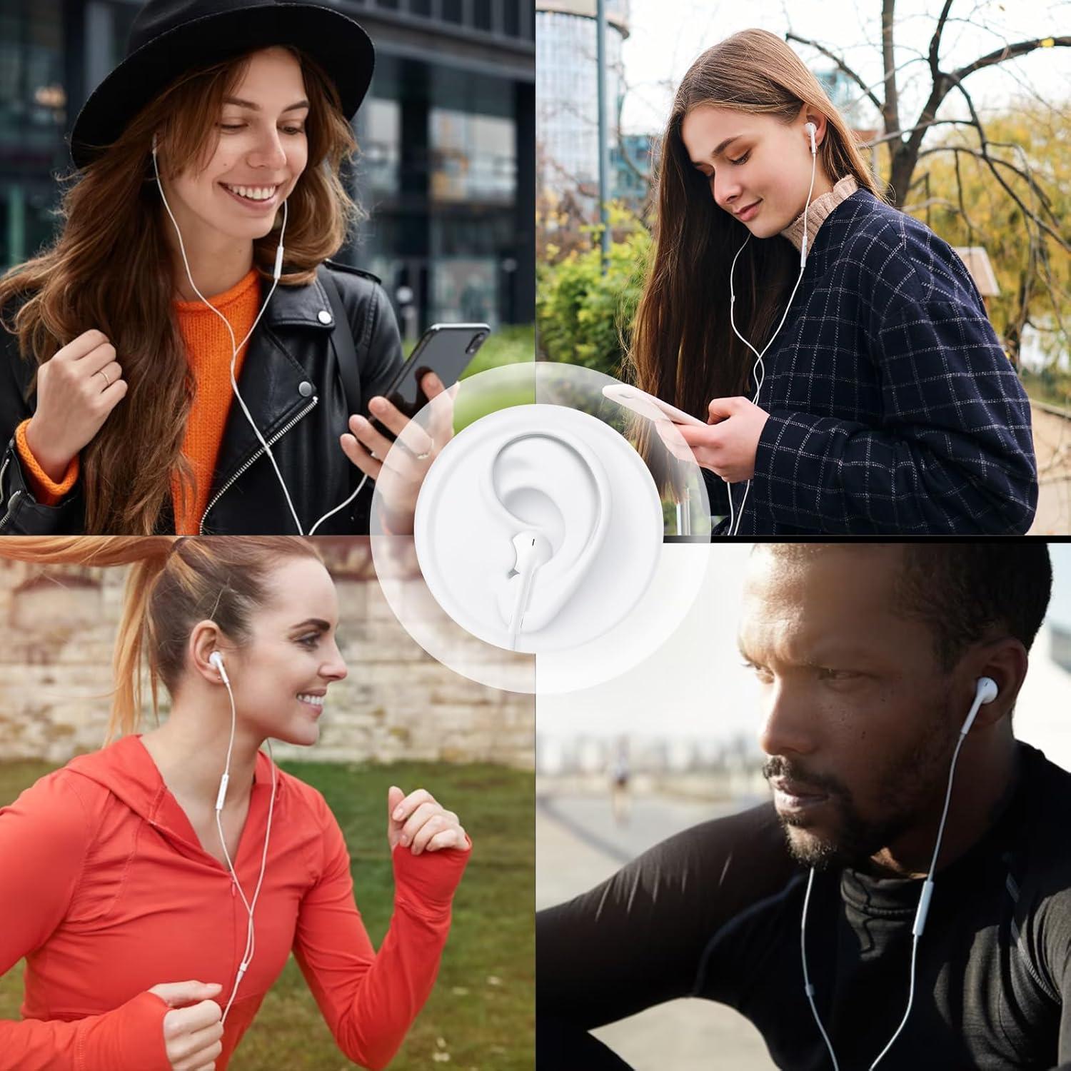 Auriculares con cable CLIPSUN 4 Paquetes con micrófono 3.5mm