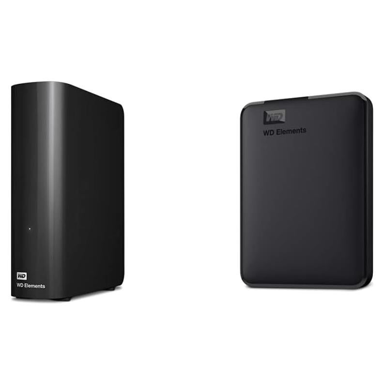 Disco Duro 12TB WD Elements Escritorio + 2TB Portátil USB 3.0