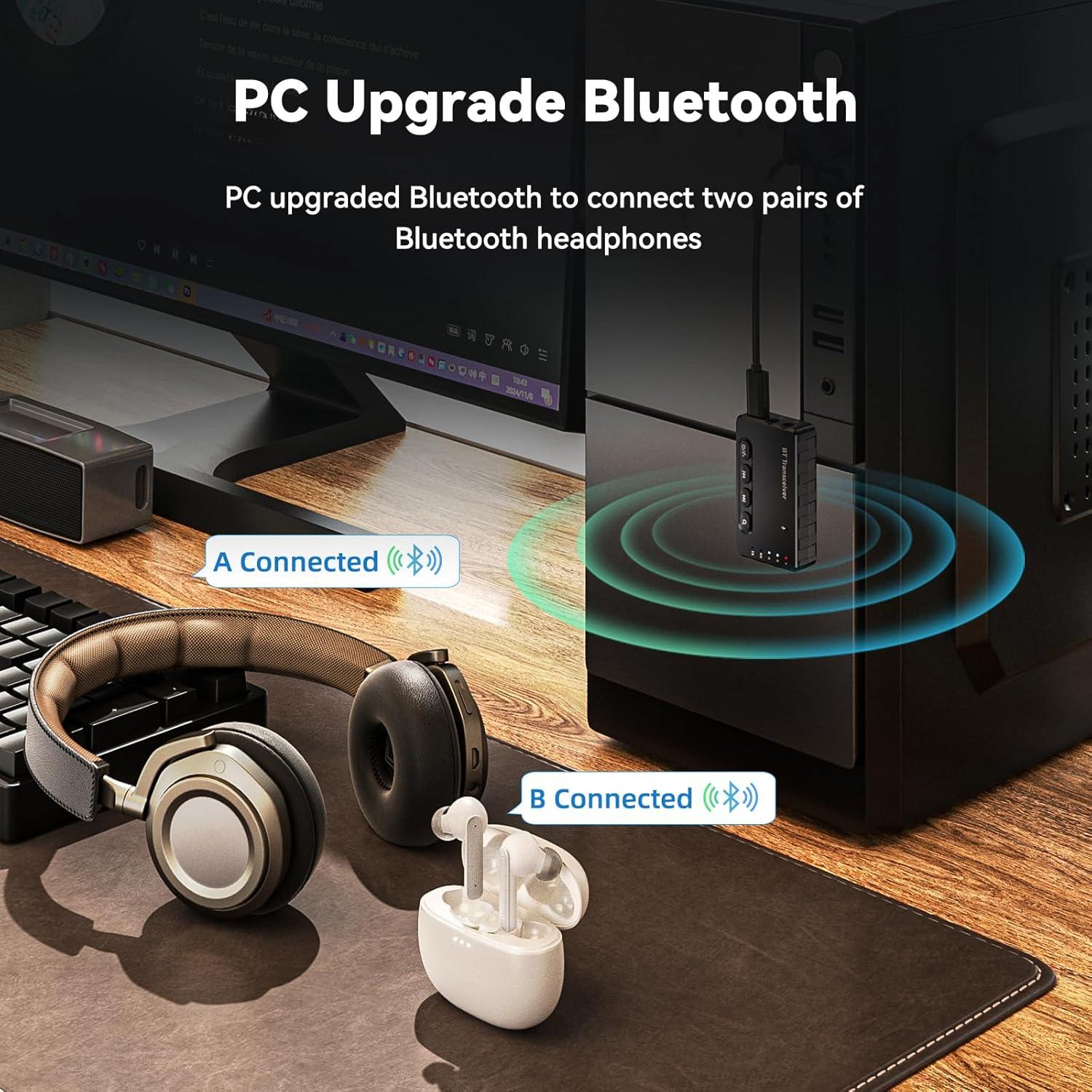 Transmisor Receptor Bluetooth A3 Pro MakerHawk 5.2 300mAh