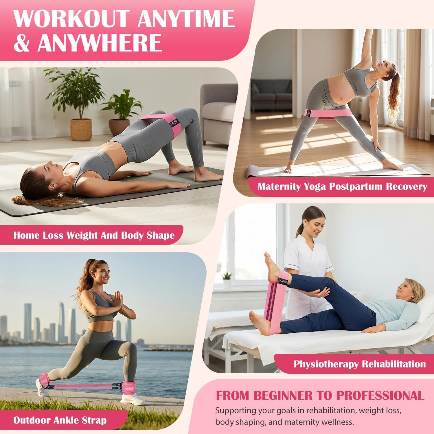 Conjunto de Bandas de Resistencia KUTIZE para Tobillos y Cadera