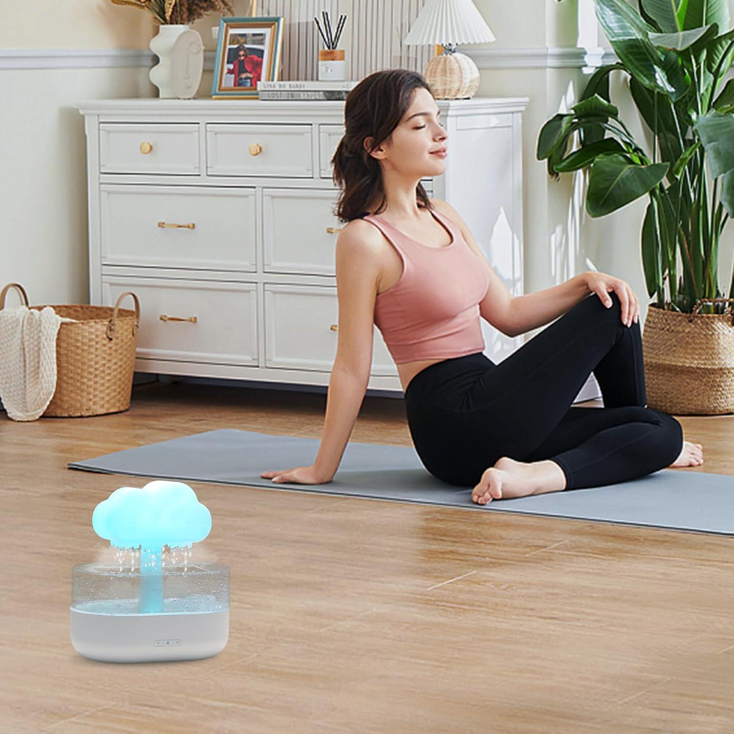 Humidificador de Nubes de Lluvia Rican 200ml Luz Nocturna