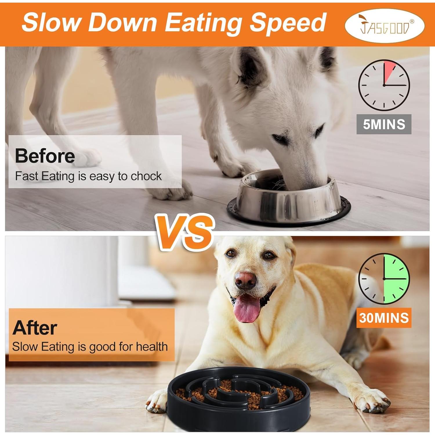 Cuenco Antiahogo para Perros Grandes JASGOOD - 25 cm