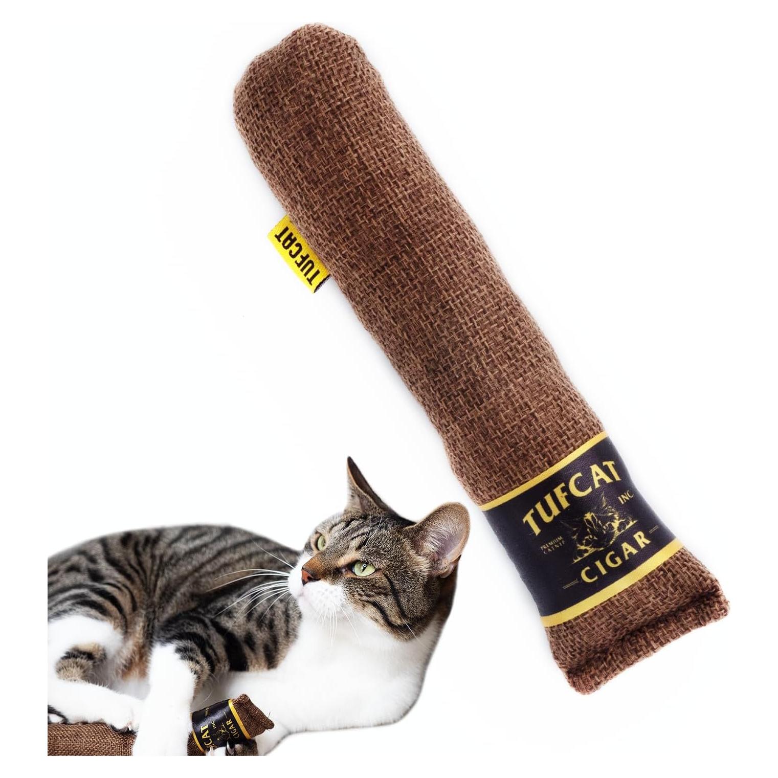 Cigarro de Catnip TUFCAT para Gatos - Juguete Marrón 1-Pack