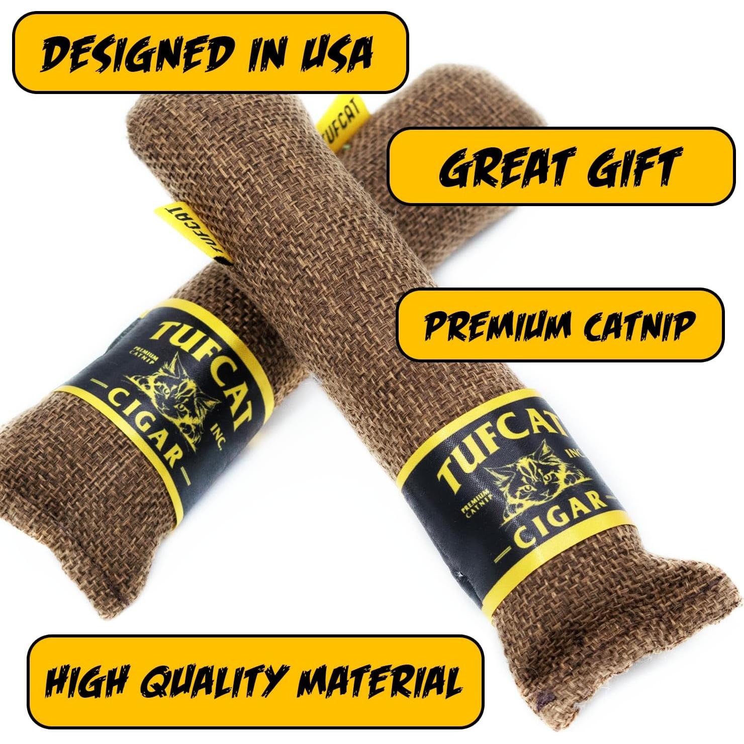 Cigarro de Catnip TUFCAT para Gatos - Juguete Marrón 1-Pack