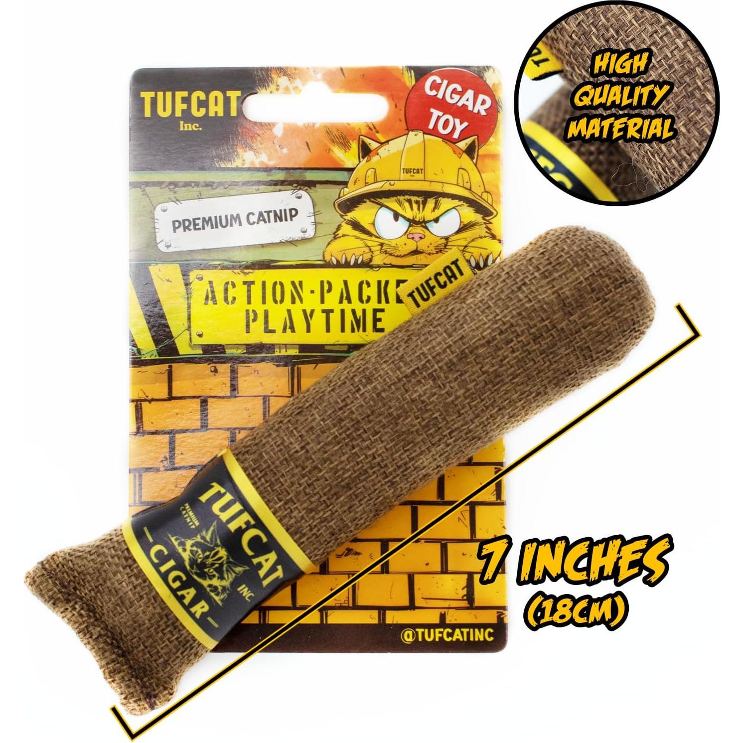Cigarro de Catnip TUFCAT para Gatos - Juguete Marrón 1-Pack