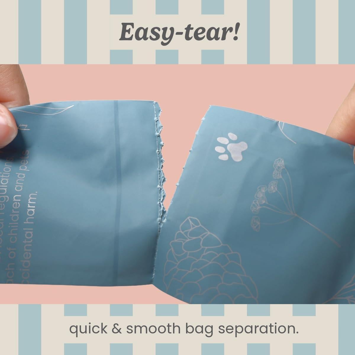 Bolsas de Excremento Peony Celeste 120 Unidades 22.86x33.02 cm