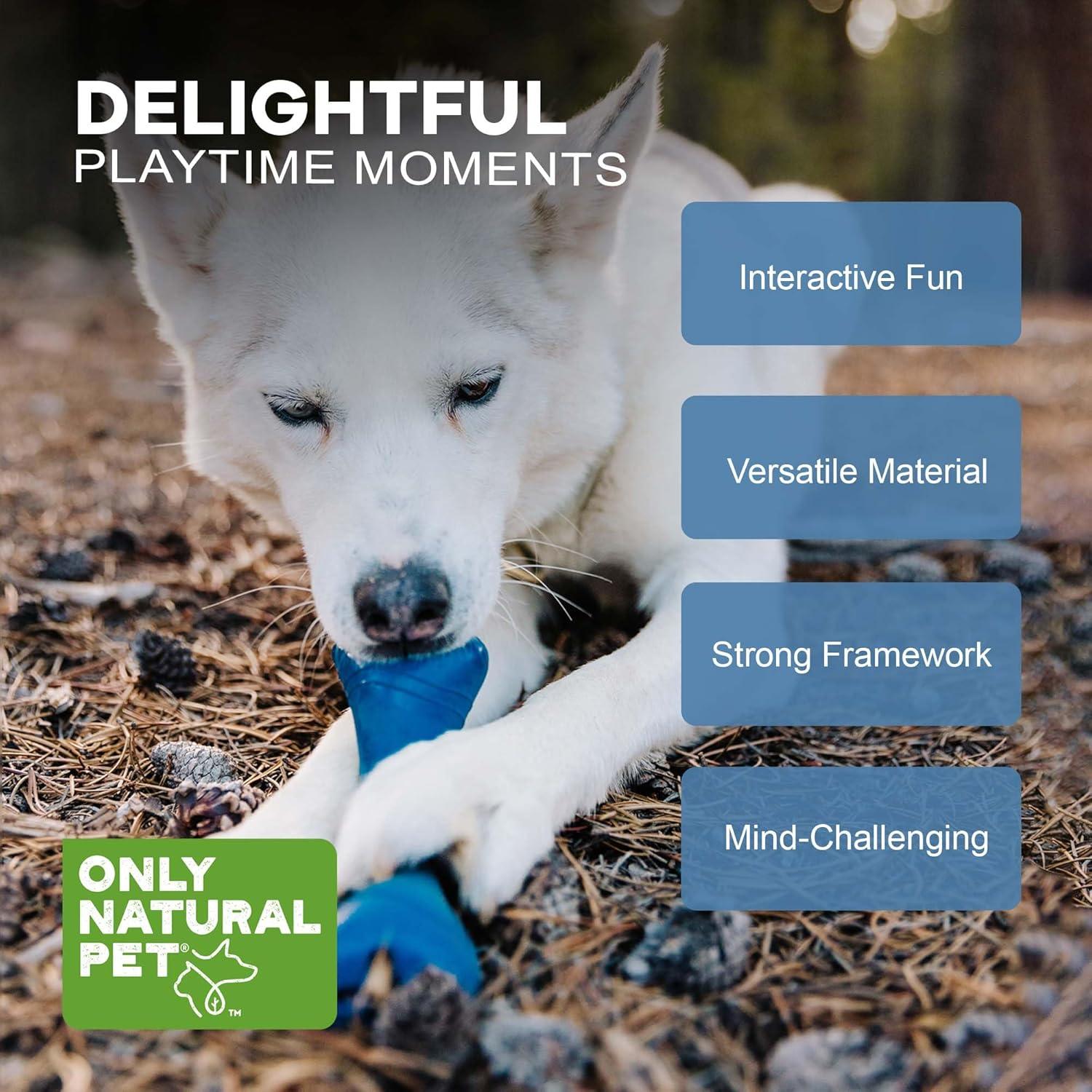 Hueso Bobble Solo Natural Mascota - Juguete Interactivo Azul