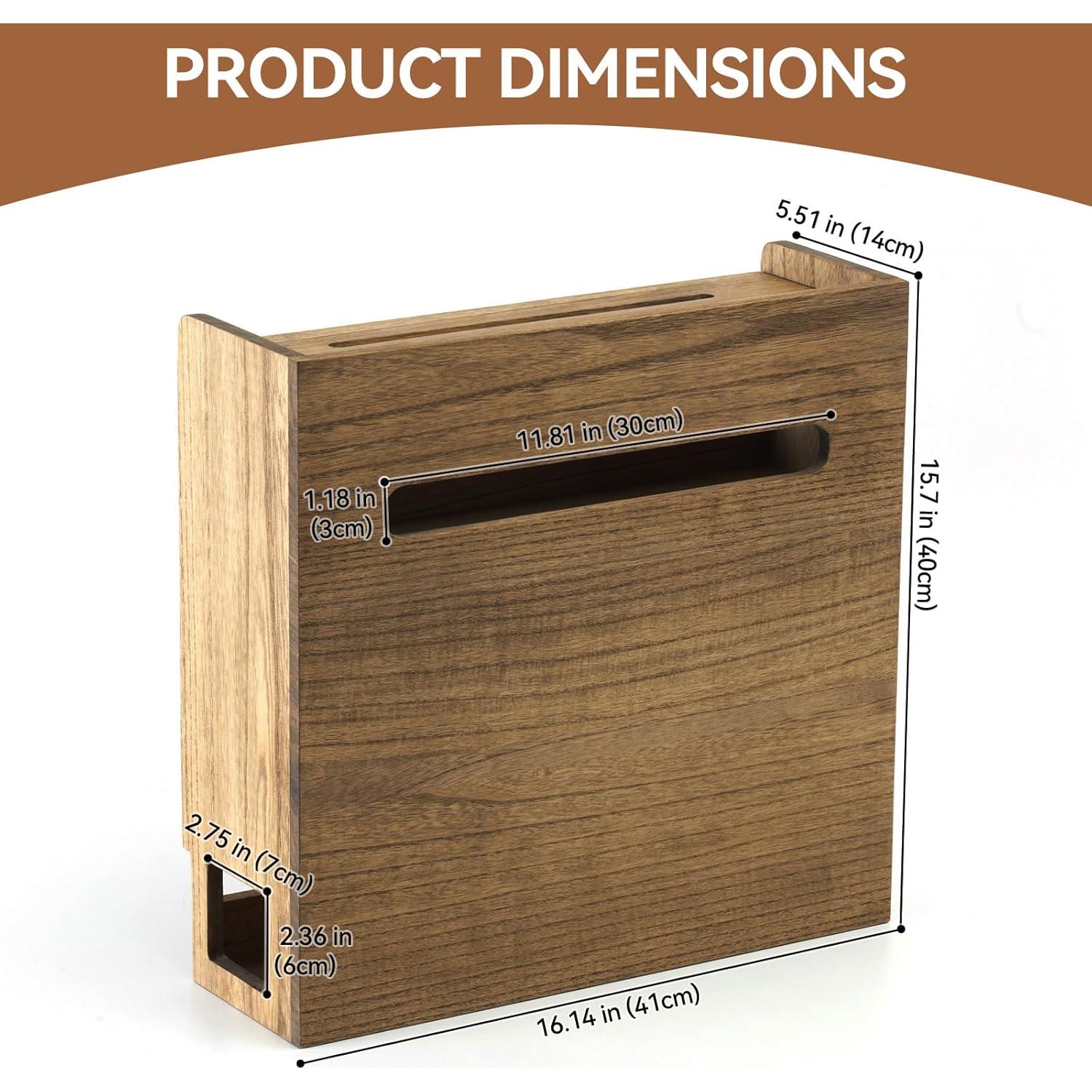 Caja de Almacenamiento para Router KIRIGEN Marrón Oscuro 41x14x40cm