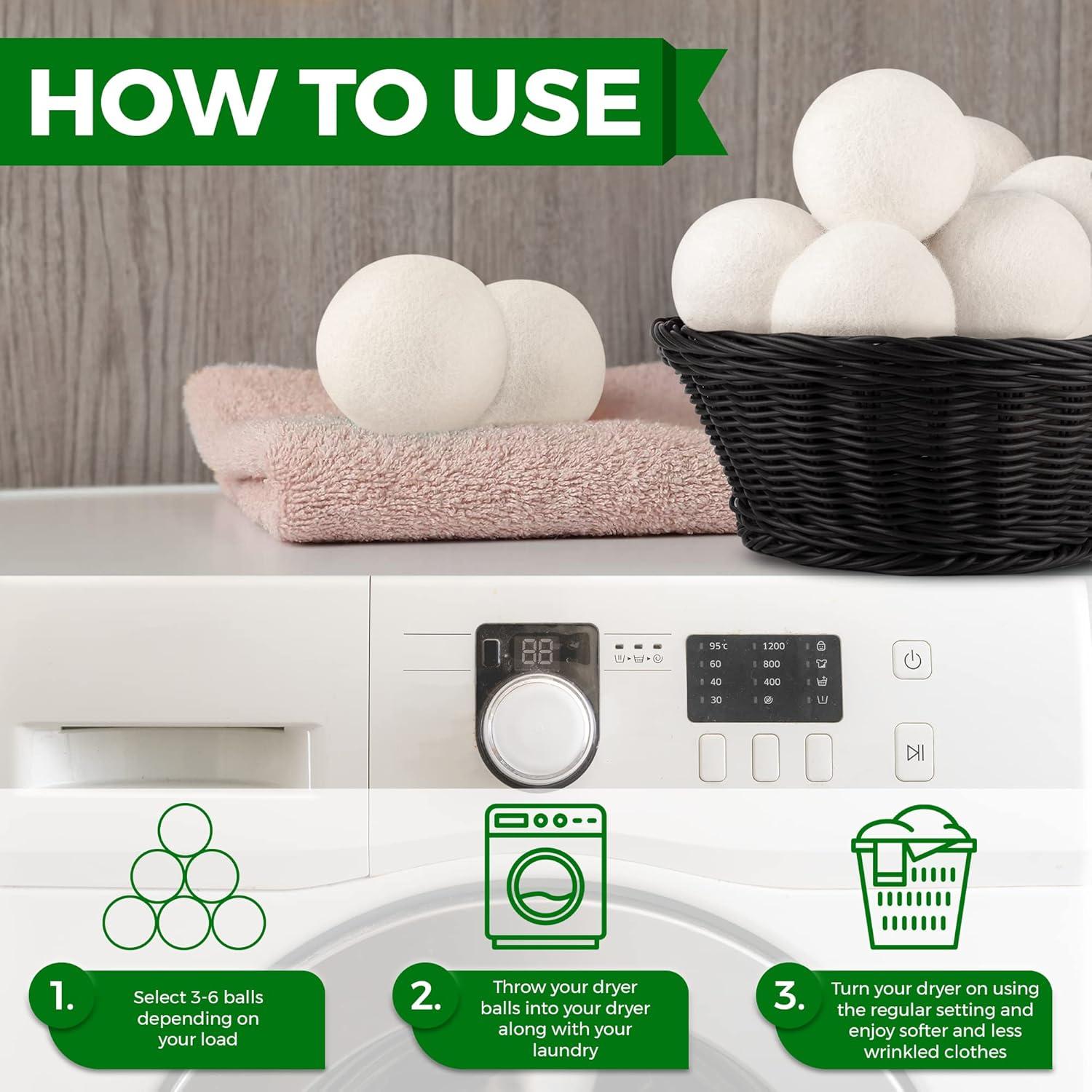 Bolas de Secadora de Lana HanaMoon XL - Ecológicas y Reutilizables