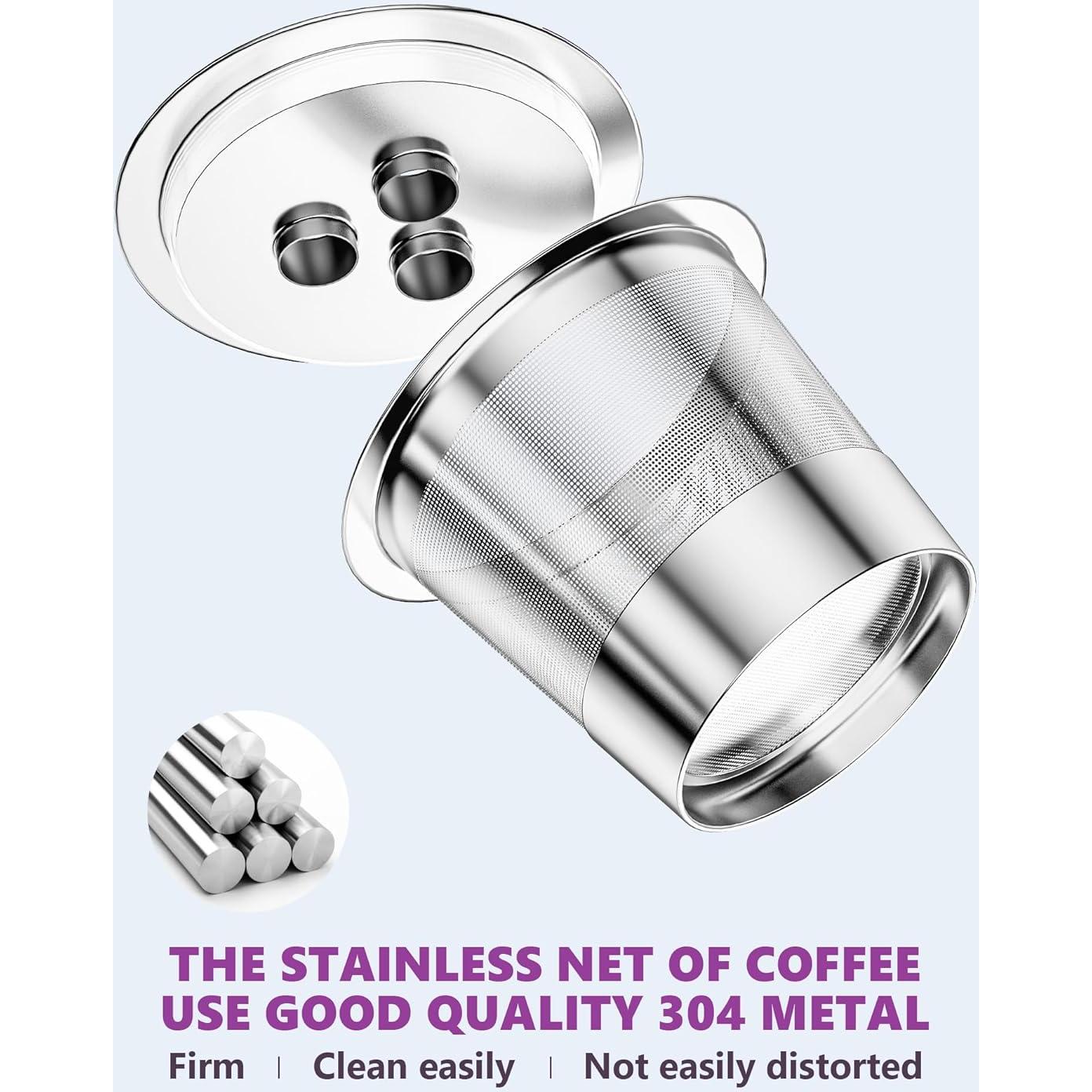 Cápsulas de café reutilizables YCXDZDG de acero inoxidable 2 unidades