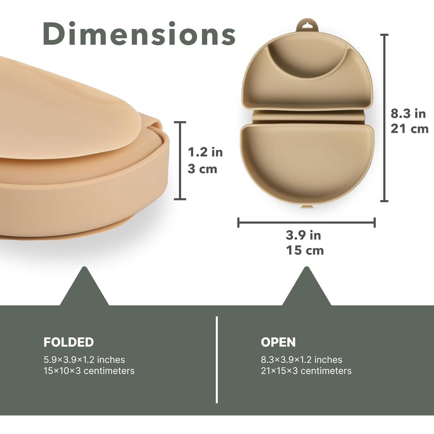 Plato de Viaje Miniware SLF de Silicona Plegable 21x15cm