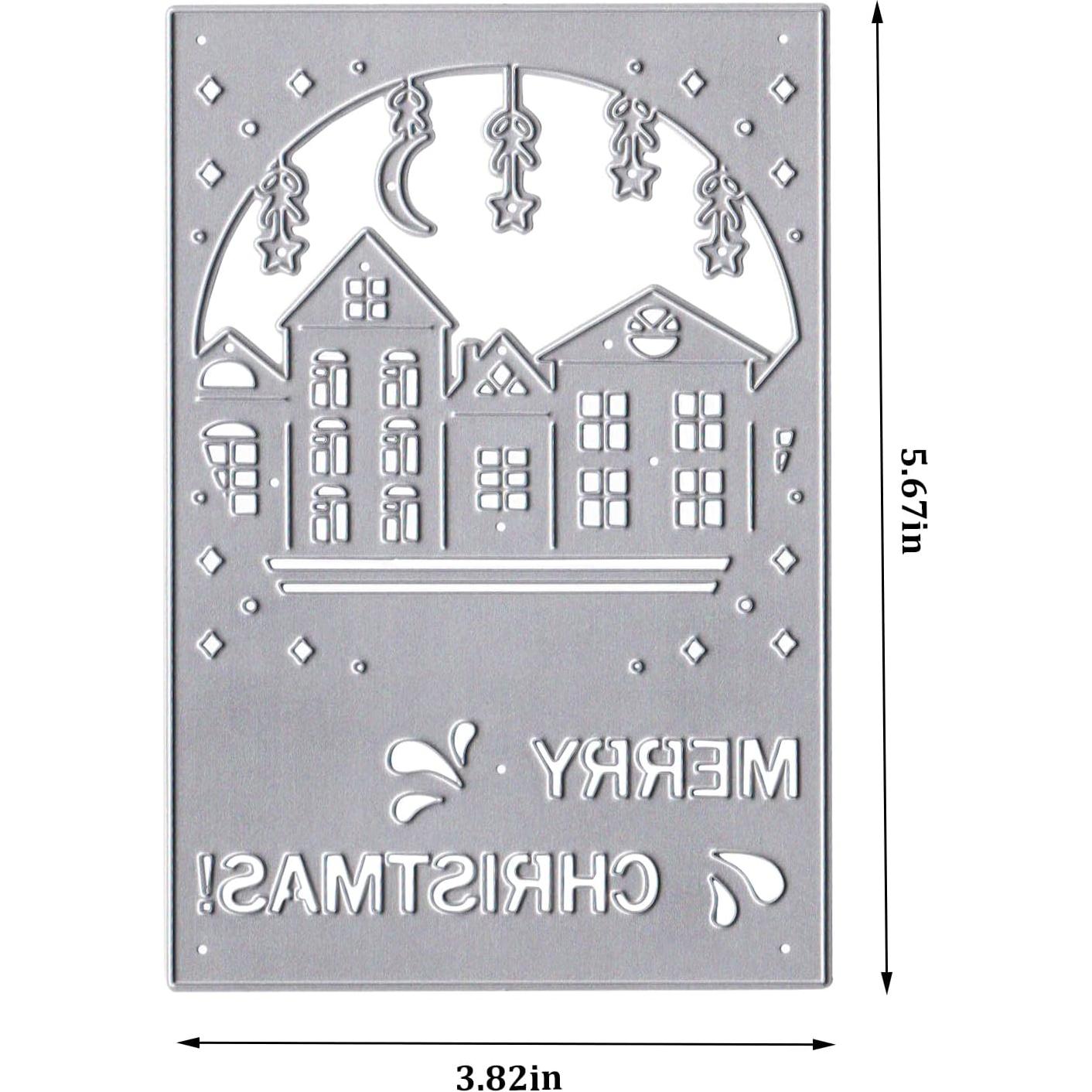 Troqueles de Corte Navidad Hying Ciudad de Nochebuena 8.89cm