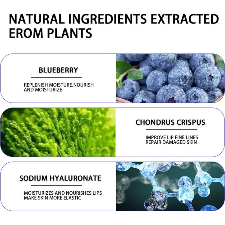 Mascarilla Hidratante para Labios Charm Kiss 20 Pcs Azul