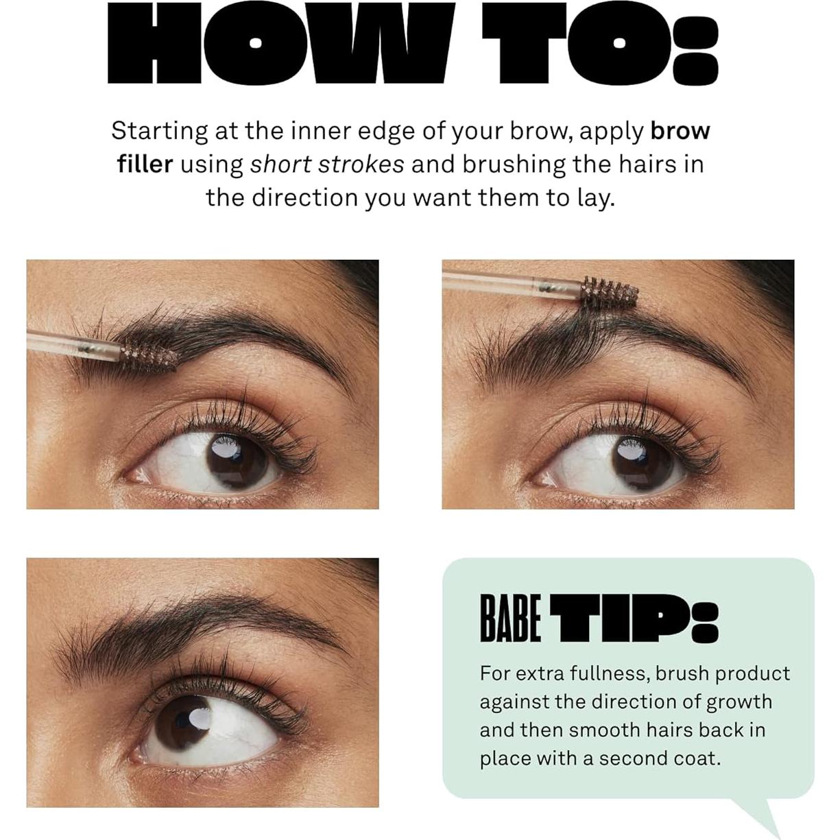 Rellenador de Cejas Voluminizador Babe - Gel Tinte Castaño