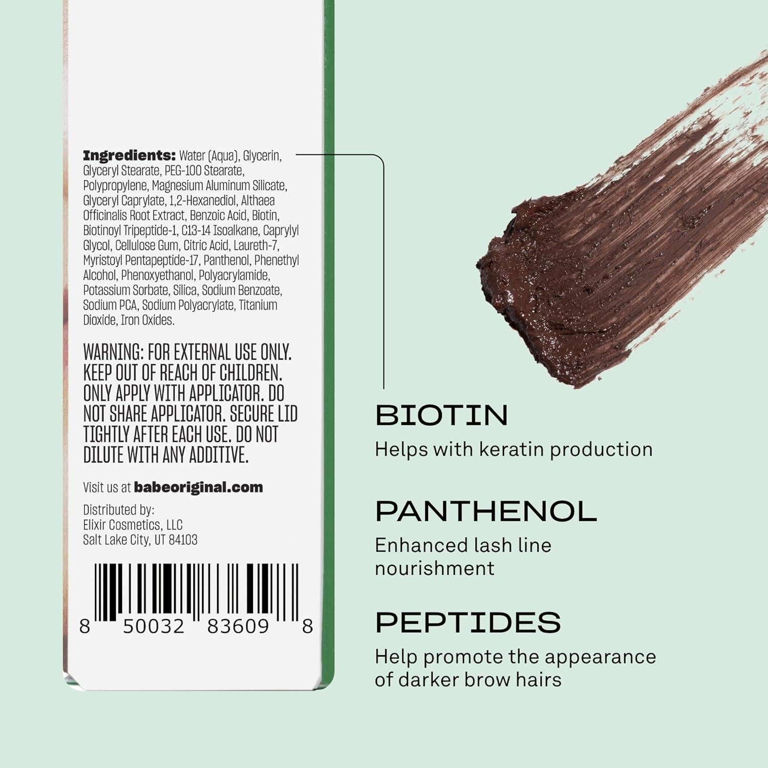 Rellenador de Cejas Voluminizador Babe - Gel Tinte Castaño