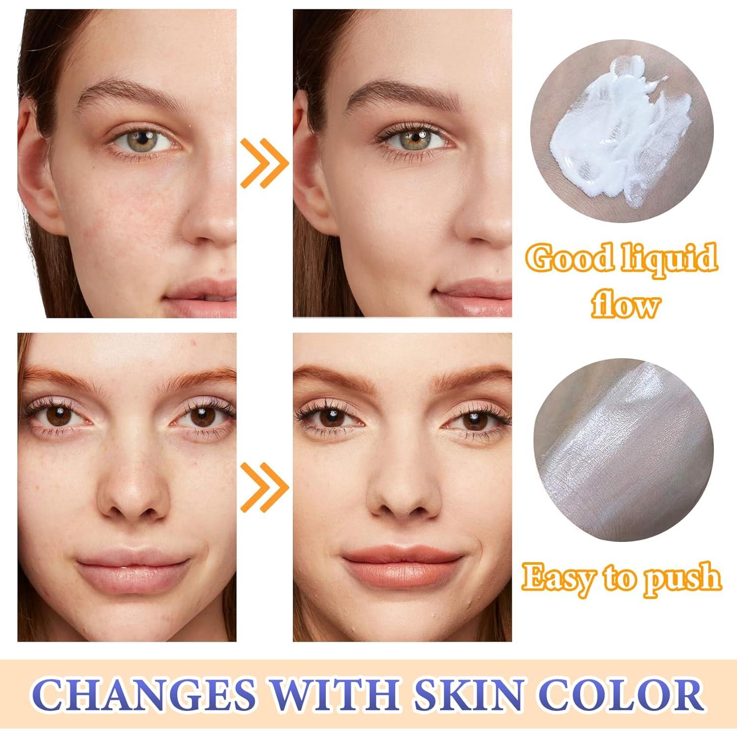 Set de Base de Maquillaje Líquida Cambia de Color PPD 2 Piezas