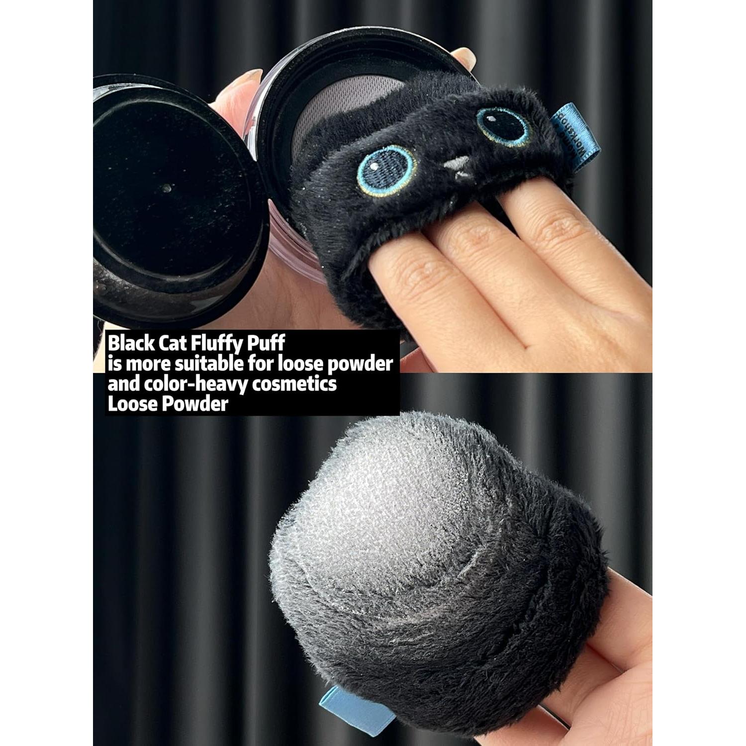 Esponja de Maquillaje Fluffy Taller de Momo 7x7 cm Negra