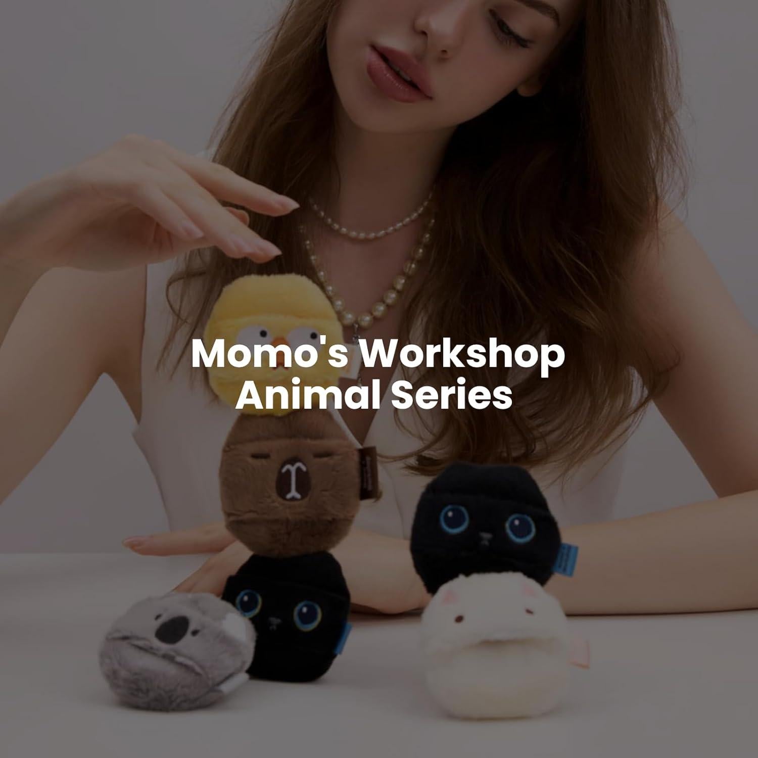 Esponja de Maquillaje Fluffy Taller de Momo 7x7 cm Negra