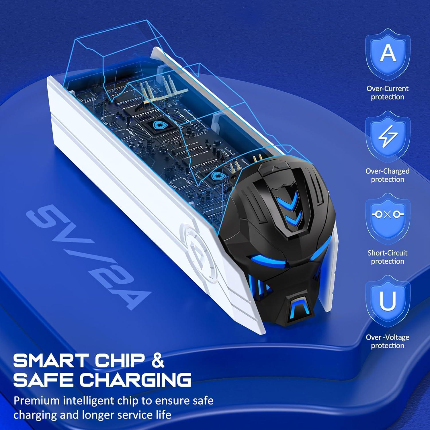 Estación de Carga Doble PS5 Svetaecho con LED - Carga Rápida