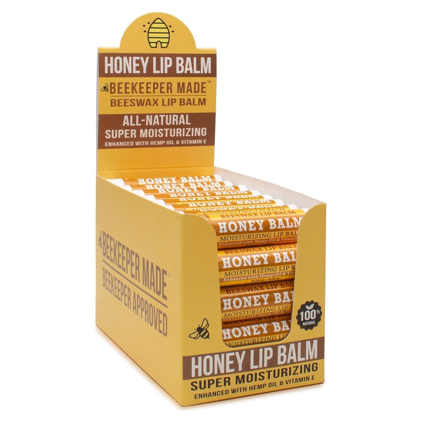 Bálsamo Labial Beekeeper Made Cera de Abeja Miel 40 Unidades