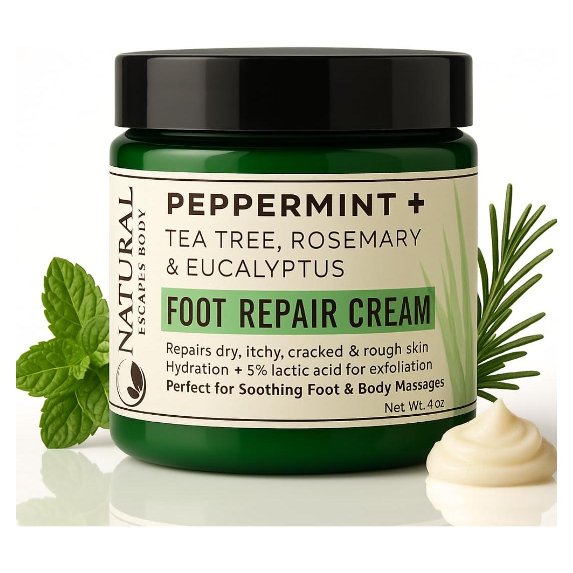 Crema hidratante para pies Natural Escapes 118.3 ml - Talones agrietados