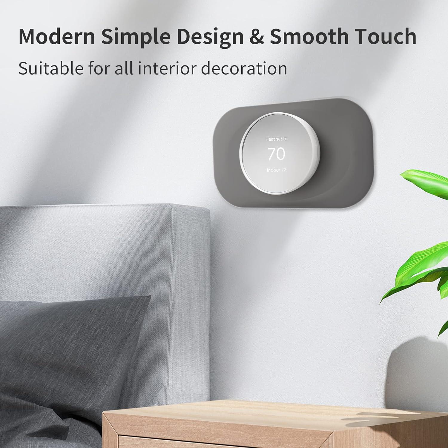 Cubierta de Placa de Pared para Termostato Nest Petrichor Gris