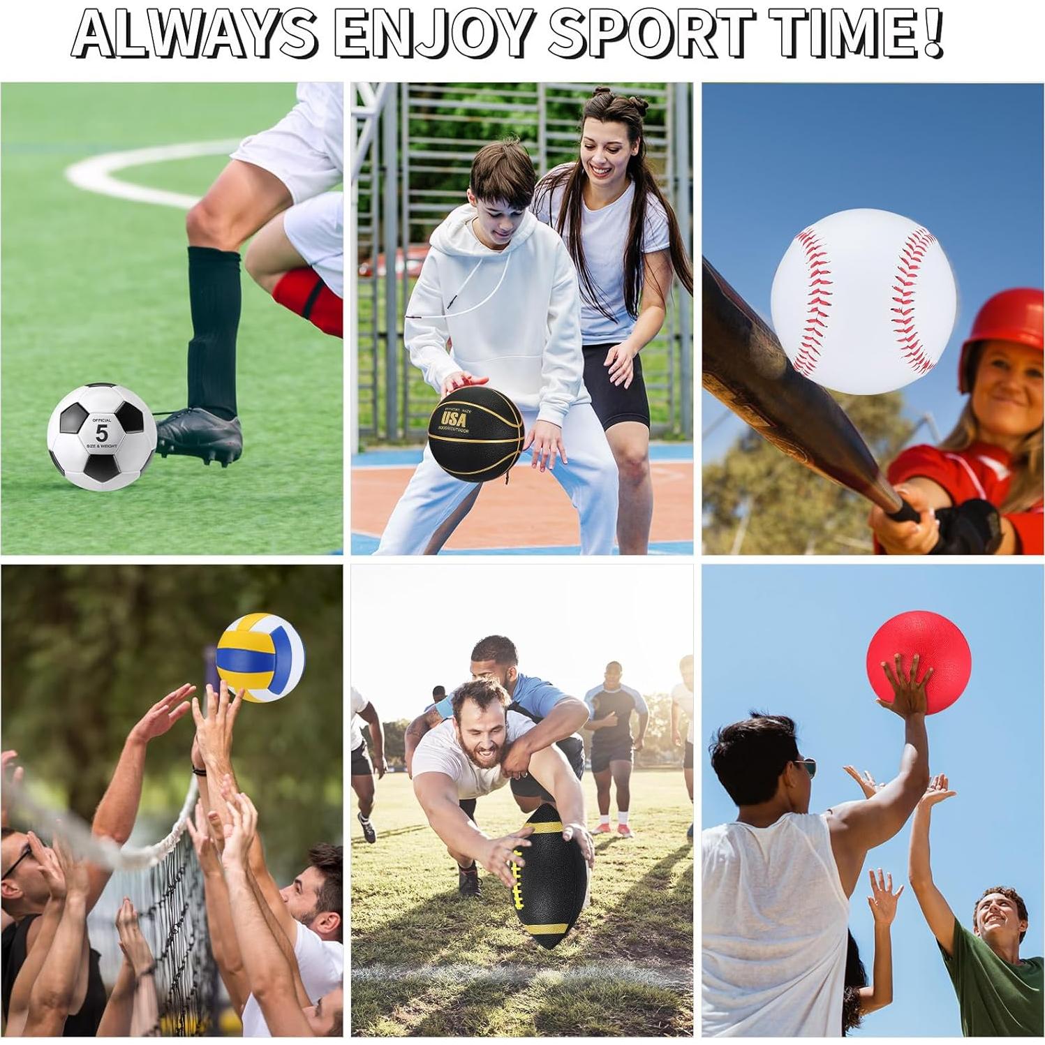 Conjunto de 18 Pelotas Deportivas Leyndo - Fútbol, Baloncesto, Voleibol