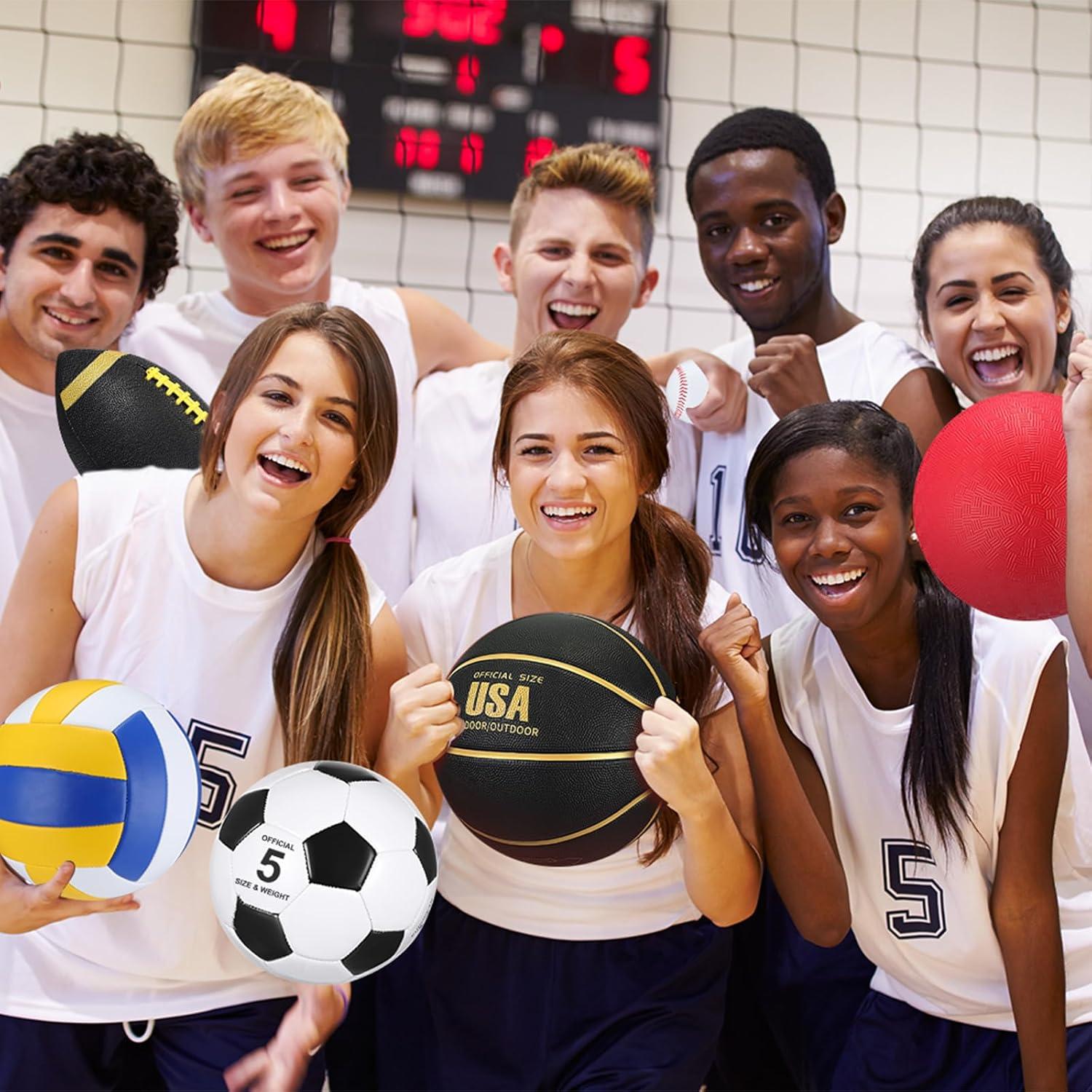 Conjunto de 18 Pelotas Deportivas Leyndo - Fútbol, Baloncesto, Voleibol