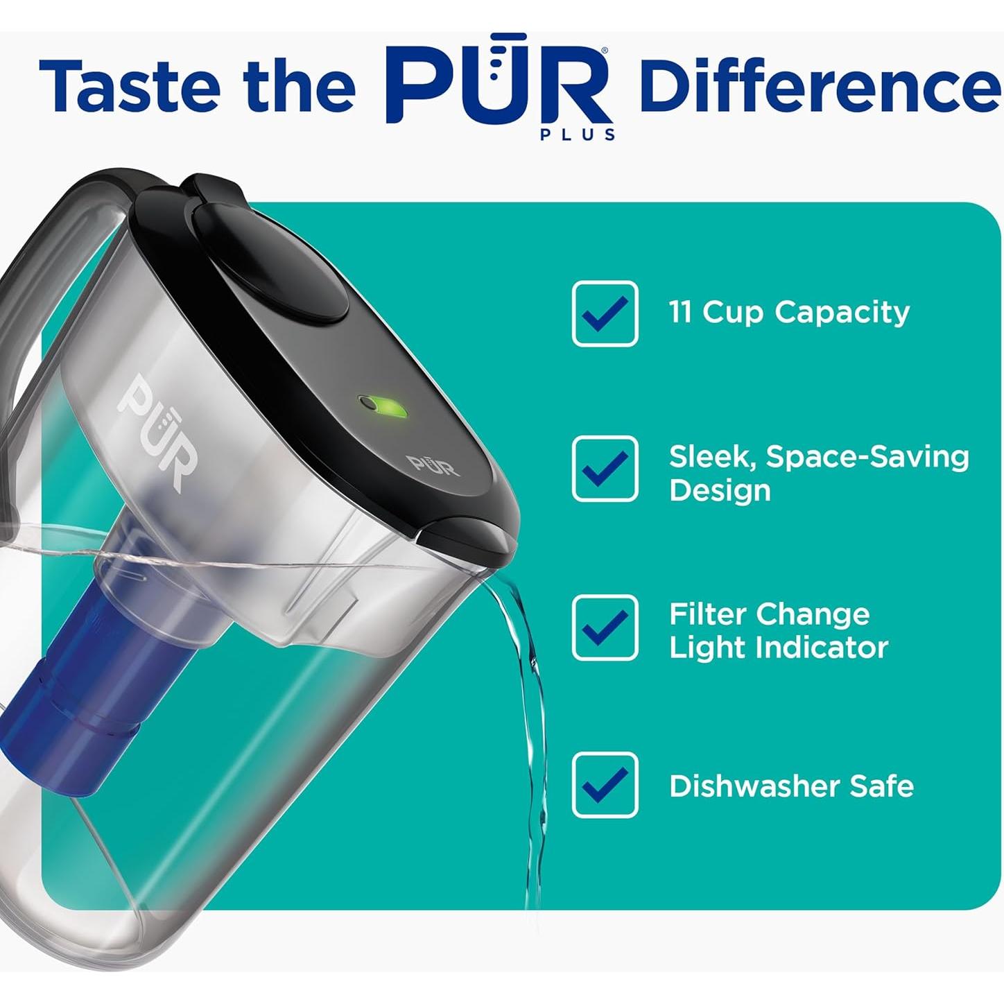 Jarra de Agua PUR Plus 11 Tazas con Filtro Reductor de Plomo