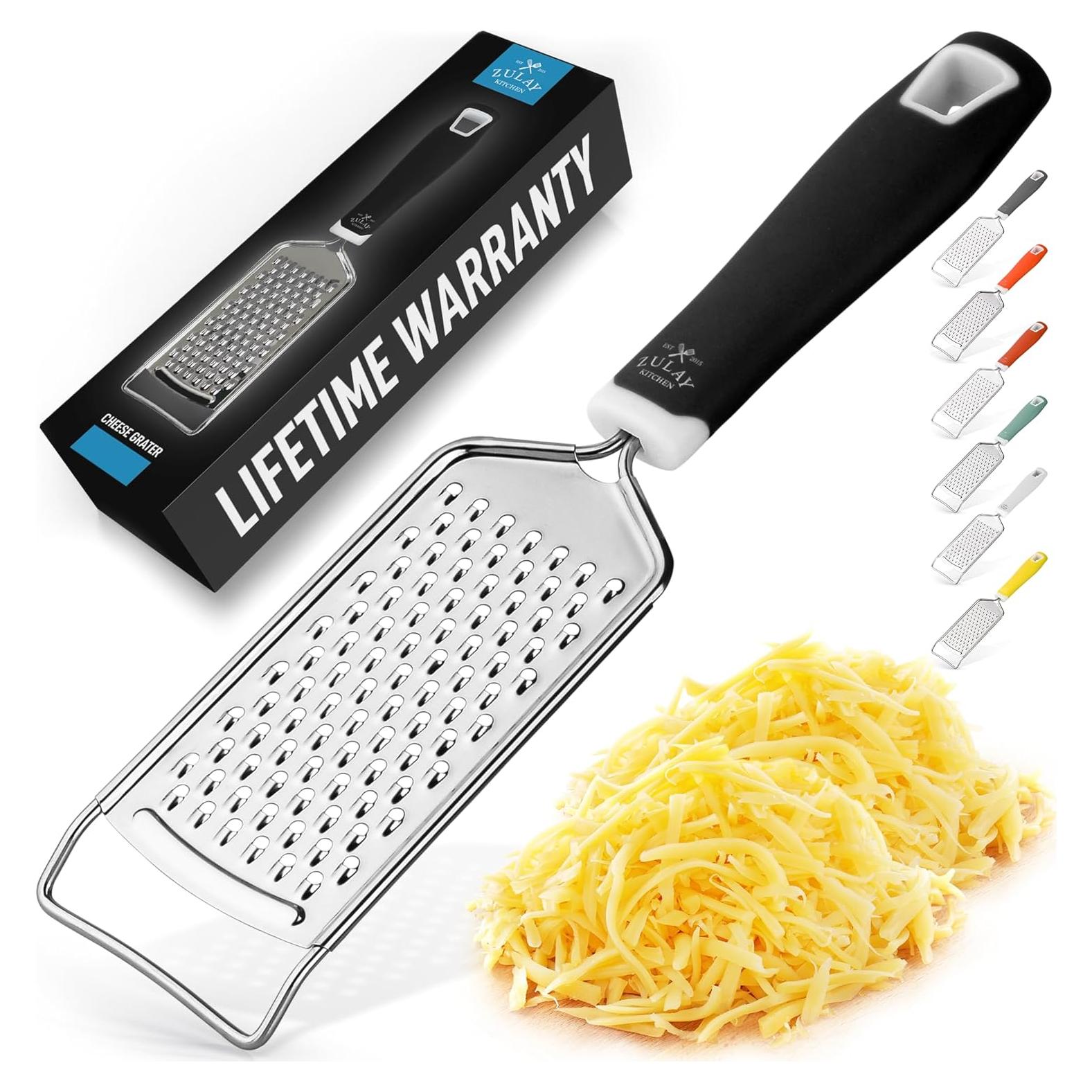Rallador de Queso Zulay Kitchen Acero Inoxidable Negro 26.5cm
