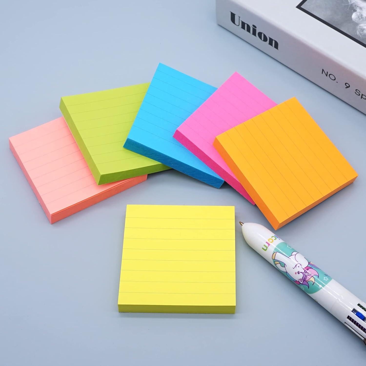 6 Bloc de Notas Adhesivas LinQuick 7.6x7.6 cm 100 Hojas