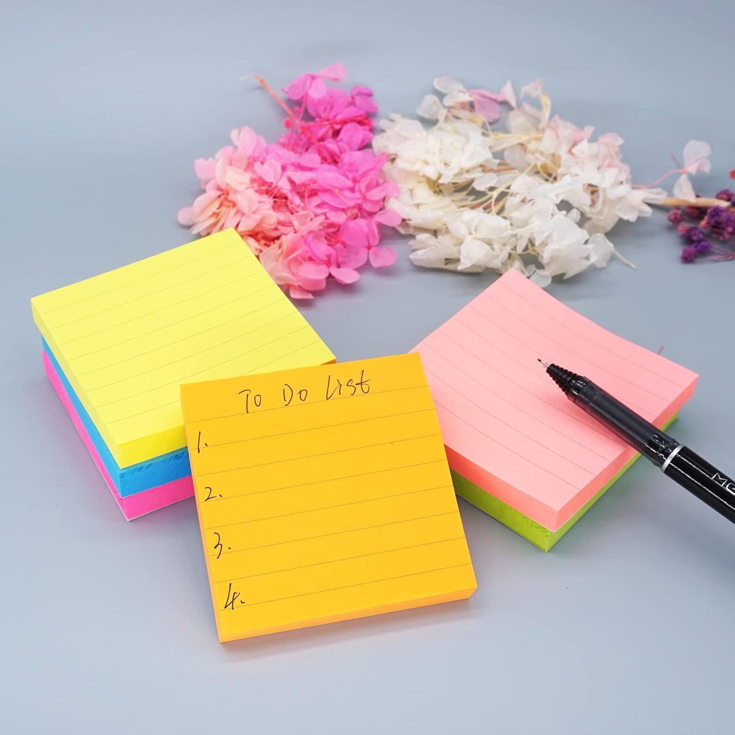 6 Bloc de Notas Adhesivas LinQuick 7.6x7.6 cm 100 Hojas