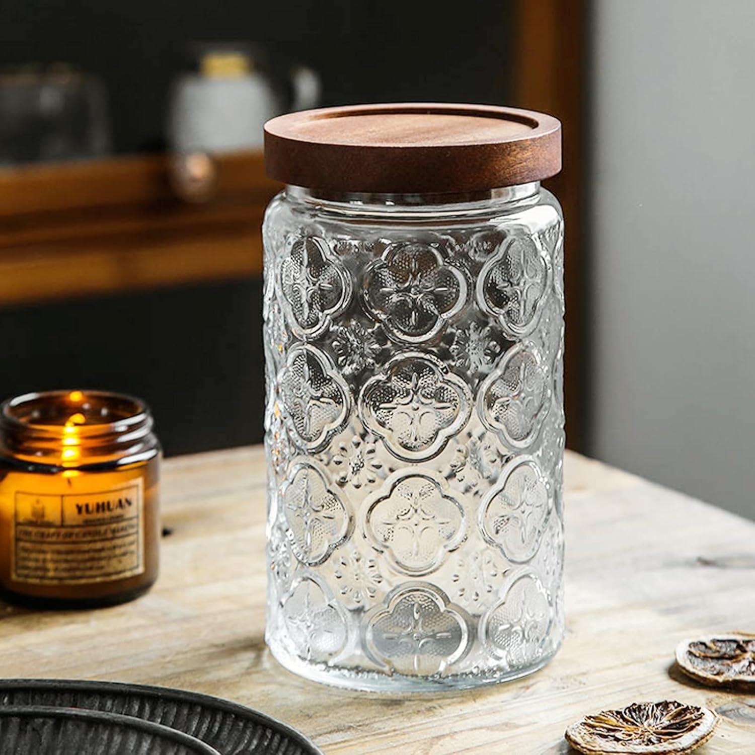 Frascos de Almacenamiento de Vidrio LODIKE 1000ml Set de 2