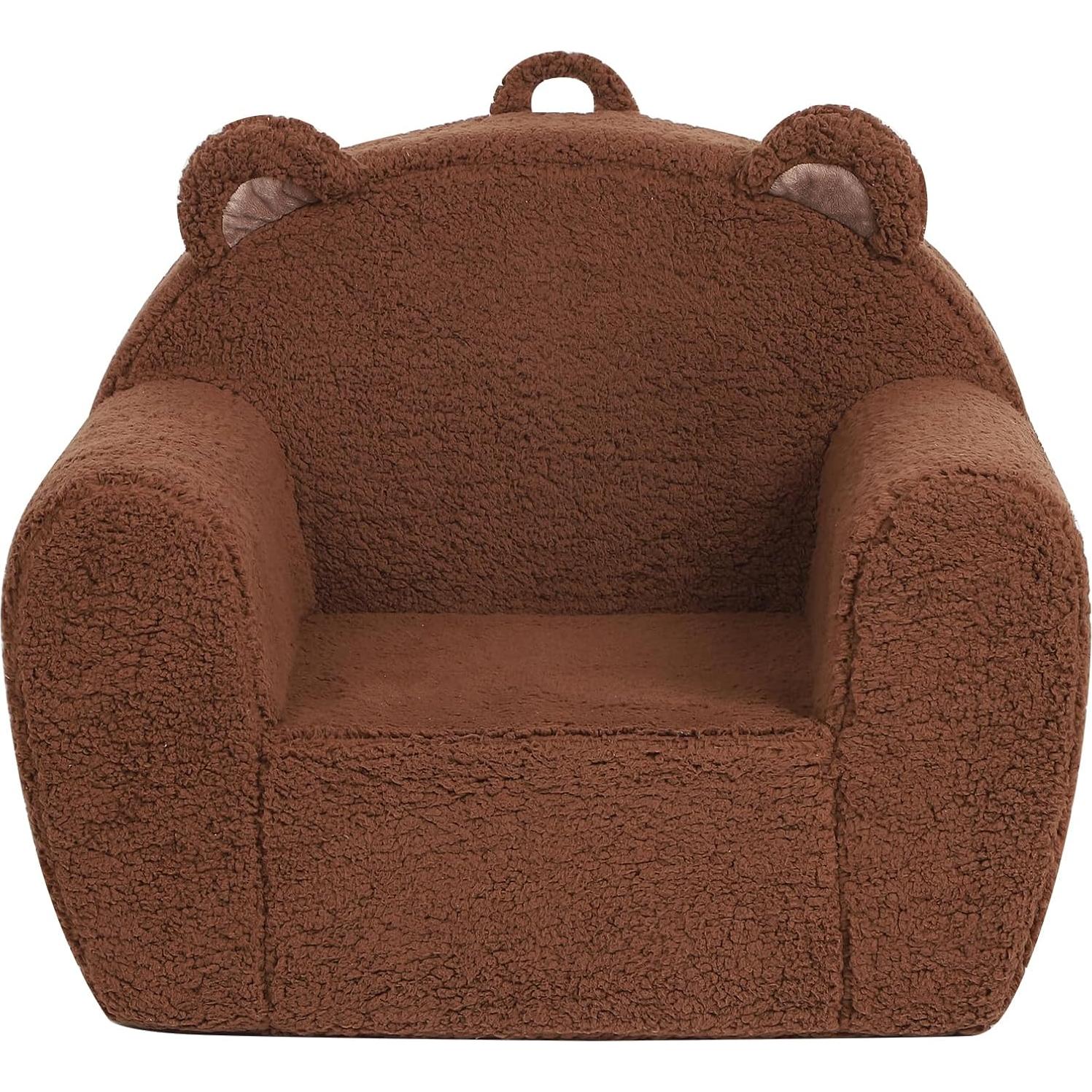 Silla Infantil MOMCAYWEX Osito de Peluche Marrón Respaldo Alto