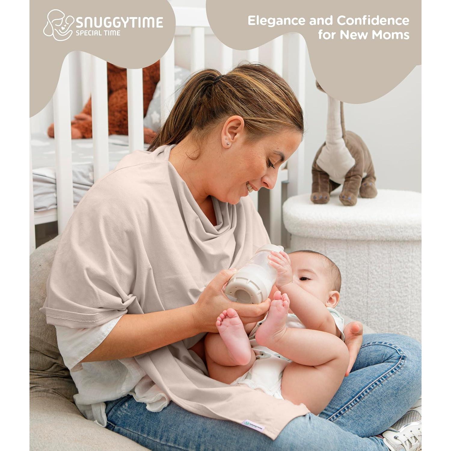 Cubierta de Lactancia 100% Algodón Orgánico Beige - Suave y Transpirable