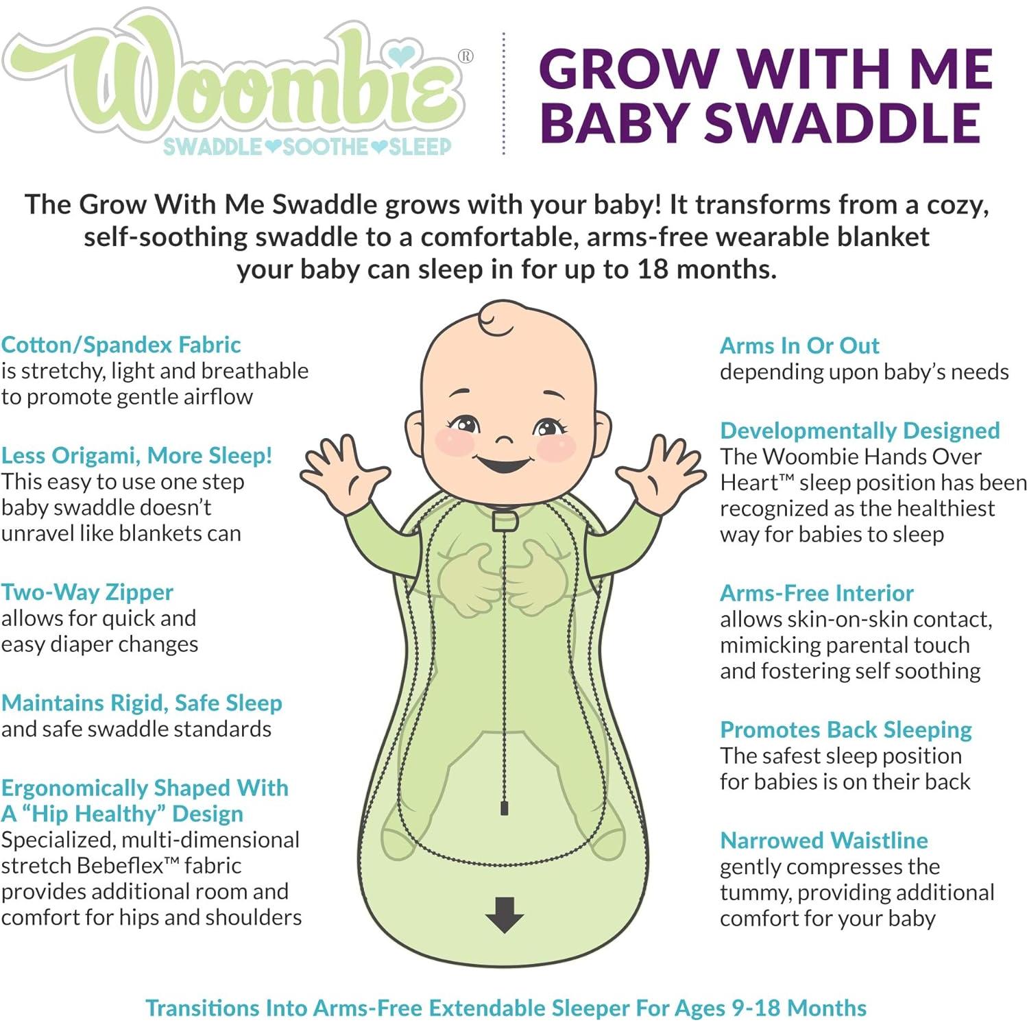 Manta Envolver Woombie Crece Contigo 0-18 Meses Algodón