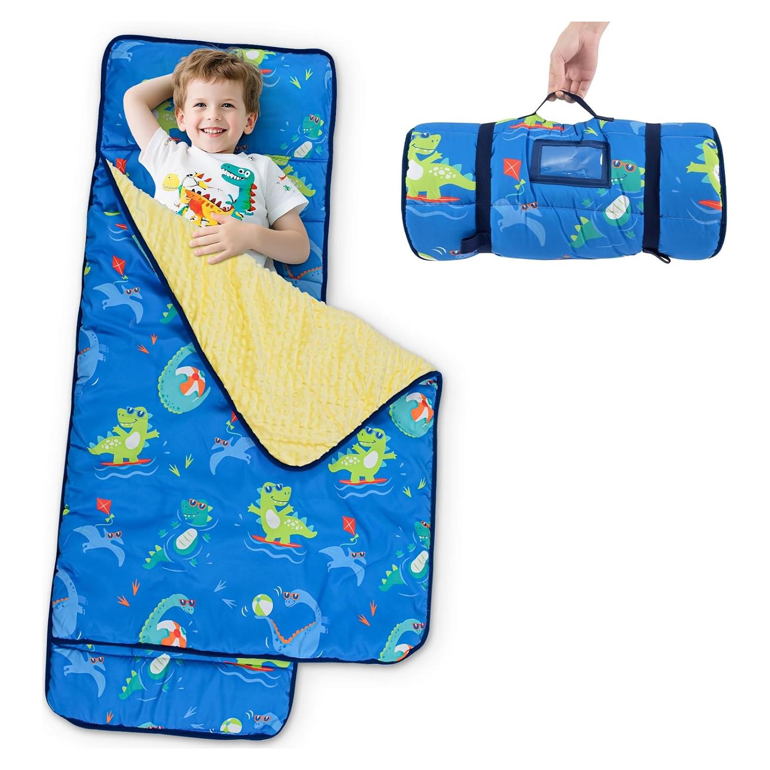 Colchoneta para Siesta Yierchoo con Almohada y Manta Dinosaurio