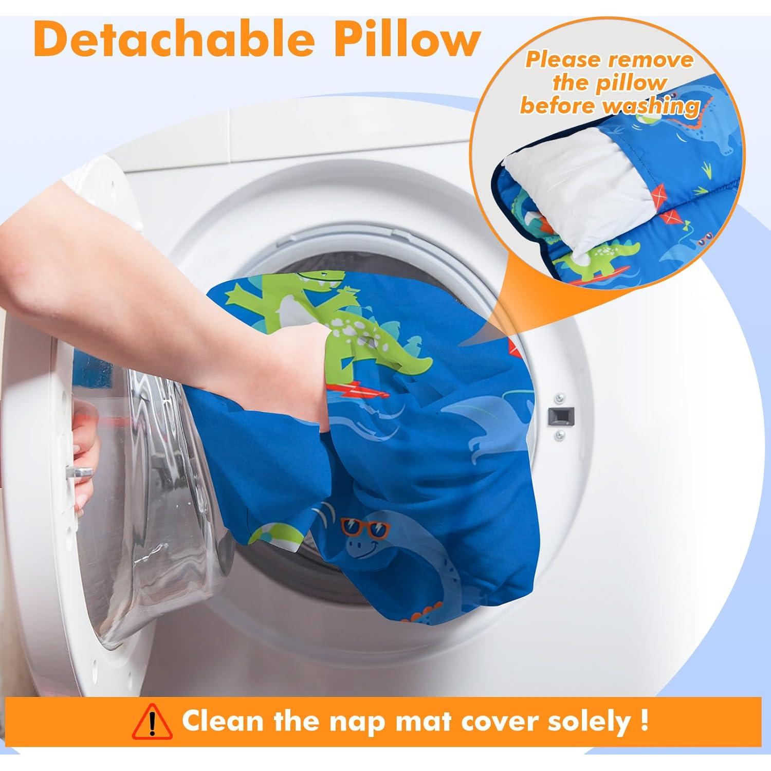 Colchoneta para Siesta Yierchoo con Almohada y Manta Dinosaurio